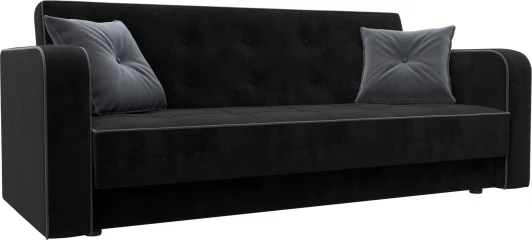 126127 Диван-книжка Тур (Черный,Серый,Серый/Велюр) Лига Диванов арт.126127