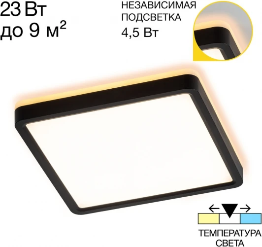 CL748K201 Настенно-потолочный светильник светодиодный с подсветкой Citilux Norma CL748K201 (220V, IP40)