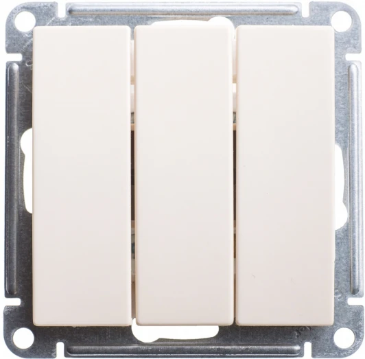 VS0510-351-2-86 Выключатель встраиваемый трехклавишный (слоновая кость) Systeme Electric W59 VS0510-351-2-86