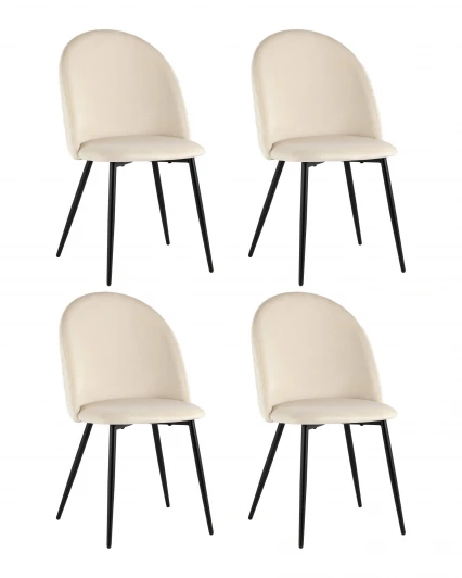 УТ000040712 Стул Stool Group Lilly велюр бежевый 4 шт. УТ000040712