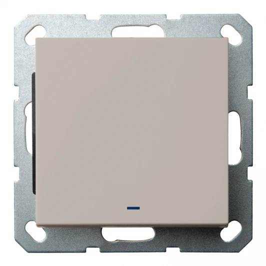 G3011NT Выключатель одноклавишный с подсветкой (тауп soft touch) Jasmart G-Classic G3011NT