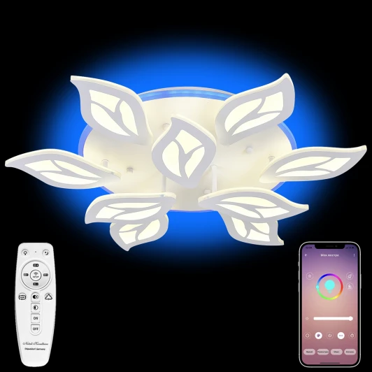 LED LAMPS 81156 Потолочная люстра светодиодная LED LAMPS 81156, 160W, белый, LED с RGB подсветкой