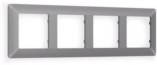 AF110504 Рамка Ambrella Volt ALFA Line (Сталь матовый) 4-ая AF110504