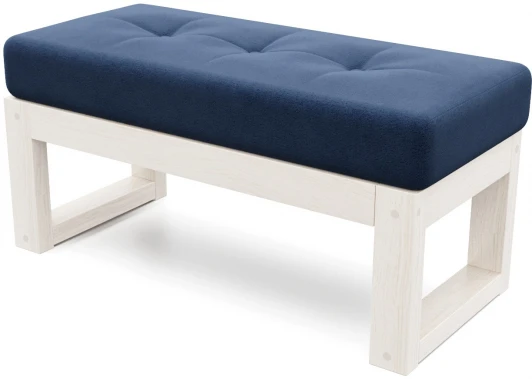 21847 Банкетка Arsko Амбер беленый дуб синий велюр