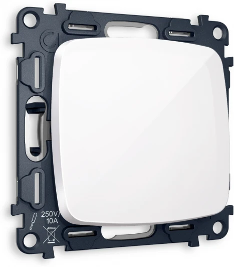 MO101030 Выключатель одноклавишный перекрестный (белый глянец) Ambrella Volt QUANT MO101030