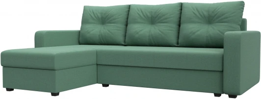 125987L Диван угловой Ливерпуль Лайт левый угол (Зеленый/Рогожка) Лига Диванов арт.125987L