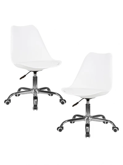 LMZL-PP635D-N_CH-M_EL-ZL-W-02 Набор 2 шт офисное кресло для персонала DOBRIN MICKEY (белый)