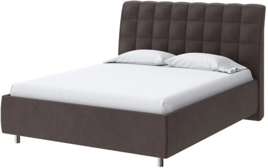1928507 PROxSON Кровать Volumo без основания (Ткань: Велюр Monopoly Горячий шоколад (237)) 80x200
