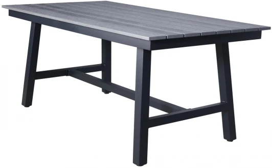 GFS4762T grey "Сан Ремо" стол обеденный из ДПК, каркас алюминиевый темно-серый 4SIS арт.УТ-00006726