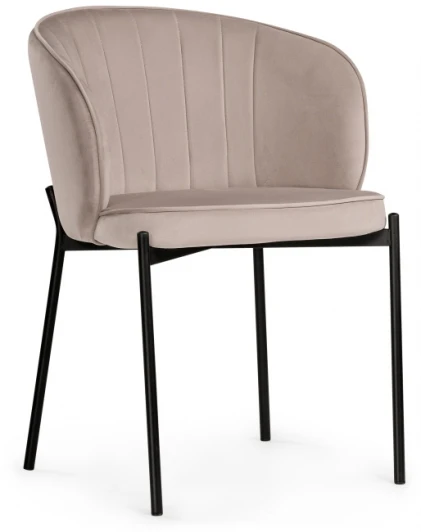 528450 Стул Woodville на металлокаркасе Нейл латте / черный 528450