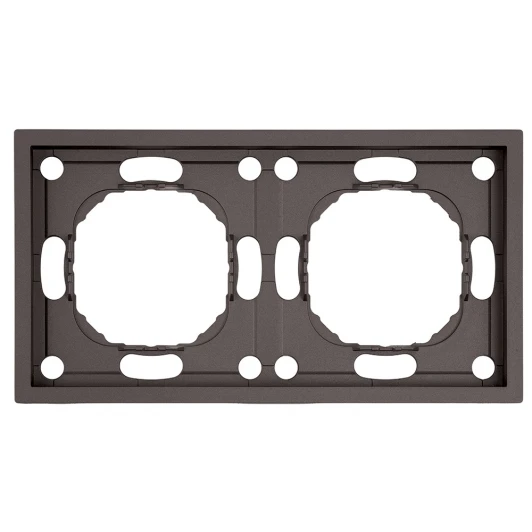 49937 Рамка на 2 поста (антрацит, soft touch) Stekker Эмили 49937