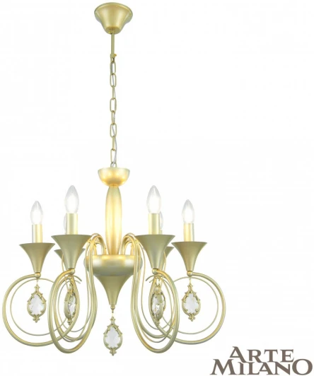 349920/6 CG Подвесная люстра Arte Milano AM349920 349920/6 CG (220V, подвески, на цепи, подсвечник, свеча)