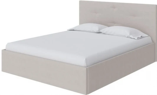 1916200 PROxSON Кровать Mono (Ткань: Рогожка Тетра Молочный) 160x200