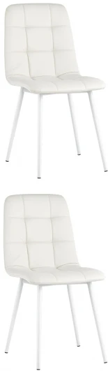 УТ000037734 Стул Stool Group Oliver экокожа белый белые ножки 2 шт арт.УТ000037734