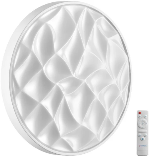 7672/EL Настенно-потолочный светильник Sonex Gitum 7672/EL пластик/белый LED 70Вт 3000-6000К D485 IP43 пульт ДУ (220V, круглые)