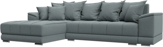 122929L Диван угловой НордСтар левый угол (Серый/Рогожка) Лига Диванов арт.122929L