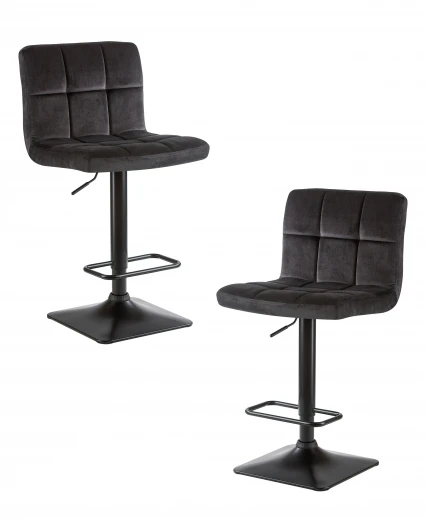 LM-5018-N_B-M_V-MJ9-101 Набор 2 шт стул барный DOBRIN DOMINIC (черный велюр (MJ9-101))