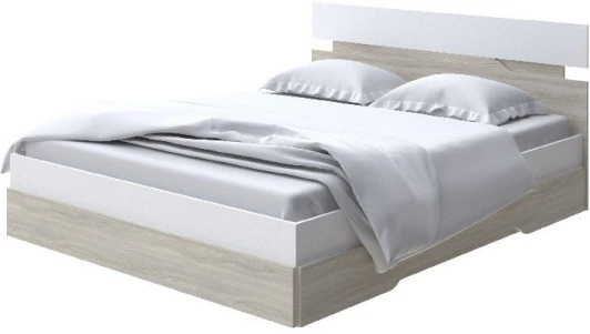1920250 Без бренда Кровать Milton (ЛДСП Белый/Ясень Шимо светлый) 180x200