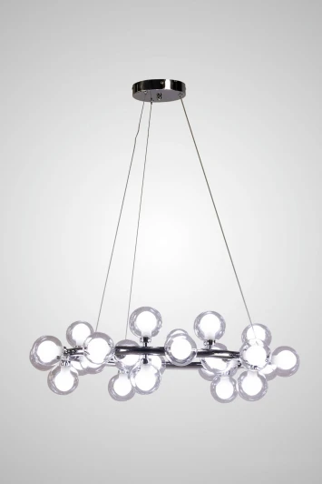 AM470 D700 CHROME Подвесная люстра AM Group AM470 D700 CHROME (220V, на тросе, шар, молекулы)