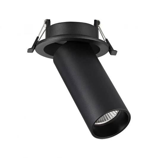 ST759.438.07 Встраиваемый светильник светодиодный черный LED 1*7W 3000K ST Luce ST759.438.07