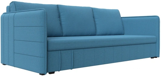 121145 Диван прямой Слим (Голубой/Рогожка) Лига Диванов арт.121145