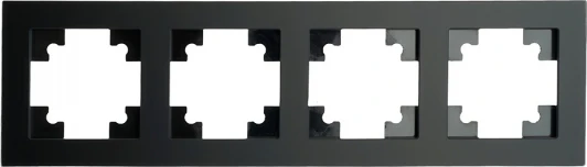 49603 Рамка на 4 поста (черный) Stekker Катрин 49603