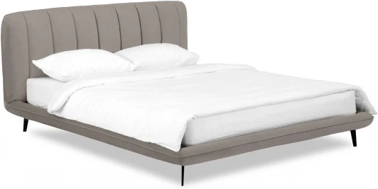 750814 Кровать Amsterdam ОГОГО (арт.750814), (Велюр/Серо-коричневый)