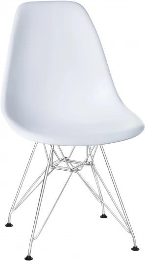 638APP-LMZL DSR, цвет сиденья белый (W-02), цвет основания хромированная сталь Стул обеденный DSR (ножки хром, цвет белый (W-02))
