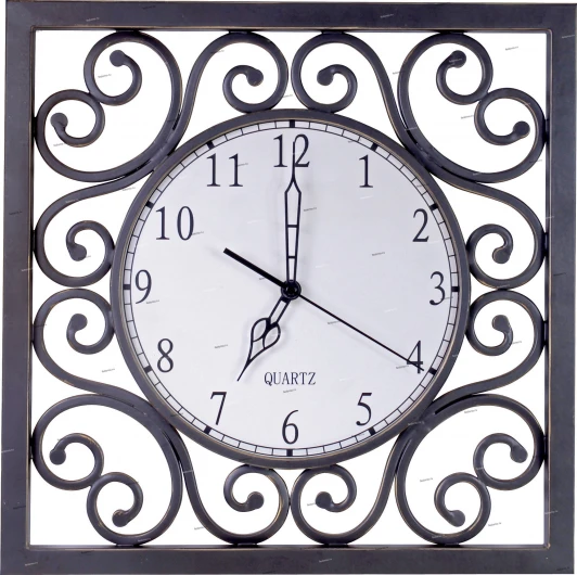 W110162 square brown Часы настенные квадратные Donolux Castello, коричневый