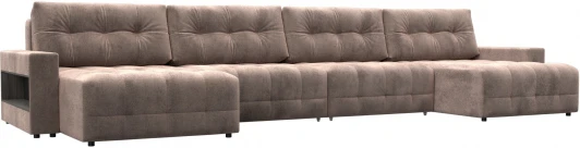 128992 Диван п-образный с полками Лига-053 НПБ Лонг Лига Диванов (Велюр) арт.128992