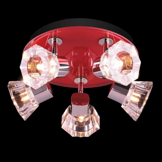 25333/5 хром/красный Спот Eurosvet 25333 25333/5 хром/красный