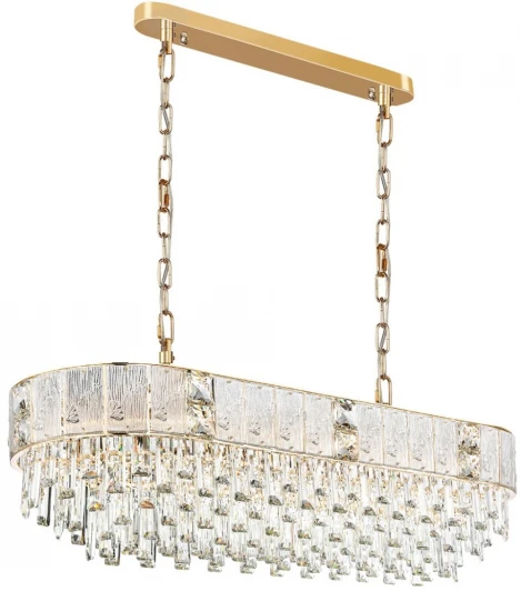 5070/14 Подвесная люстра Odeon Light Fiesta 5070/14 золото/прозрачный/матовый/металл/хрусталь/стекло E14 14*40W (220V, на цепи)