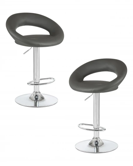 LM-5001-N_CH-M_EL-188-55 Набор 2 шт стул барный DOBRIN MIRA (серый)