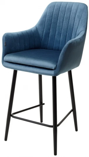 480M04347 Полубарный стул Роден Blitz 19 Пепельно-синий, велюр (H=65cm)