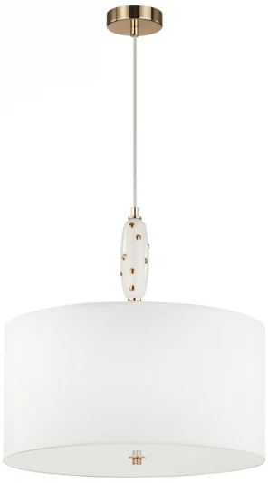 5423/5 Подвесной светильник Odeon Light Pollen 5423/5 золотой/молочный/белый/металл/керамика/ткань E14 5*40W