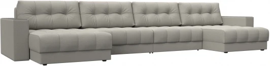 128552 Диван П-образный с декором Лига-049 НПБ Лонг Лига Диванов (Рогожка) арт.128552