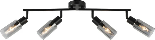 10172/4 Chrome Настенно-потолочный спот на штанге Escada Sector 10172/4 Chrome 4x40Вт E14, металл/стекло, черный/дымчатый (220V)