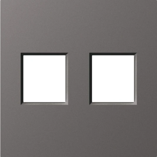 DE86945 Накладка 2-я для розеток RJ45,TV,SAT, матовый титан Donel A07 DE86945