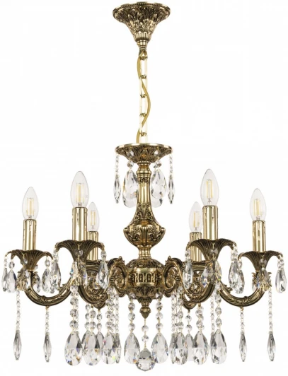 AL79101/6/175 A GB Подвесная люстра Bohemia AL7901 AL79101/6/175 A GB (220V, подвески, на цепи, подсвечник, свеча)