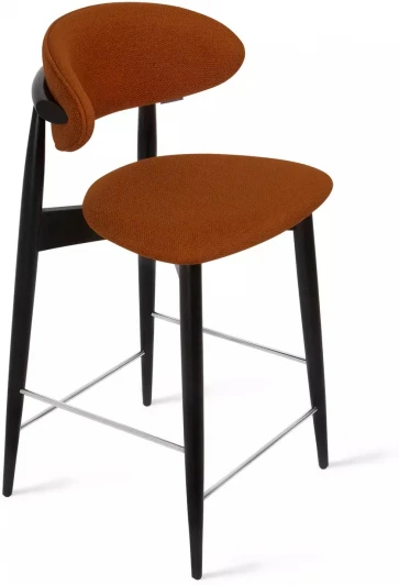 20918 Стул полубарный Paolo, бук натуральный (эмаль черная), рогожка, красный Top Concept арт.20918