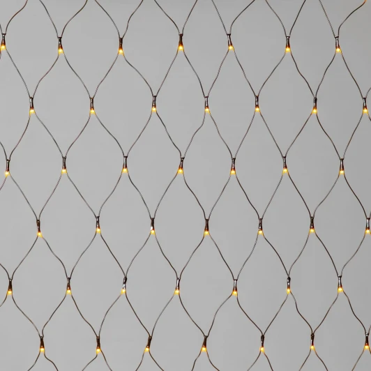 NTL384M-11-1Y Светодиодная сеть 2 x 3 м желтая  24В, 384 LED, провод черный ПВХ, IP54 Laitcom NTL384M-11-1Y