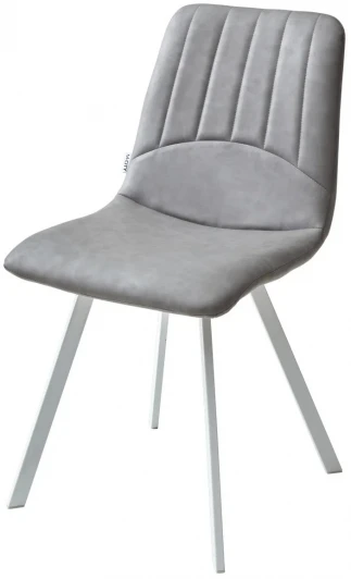 628M03807 Стул ASHTON RU-07 серая сталь/ белый каркас