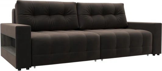 128893 Диван прямой с полками Лига-053 НПБ Лига Диванов (Велюр) арт.128893