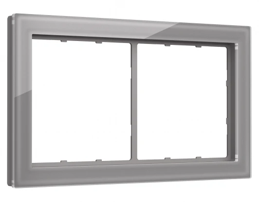SF350502 Рамка на 2 поста (сталь стекло закаленное натуральное) Ambrella Volt SIGMA SF350502