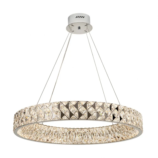 ML.335.800 CR Подвесная люстра светодиодная хрустальная с пультом с регулировкой цветовой температуры Modelux ML.335.800 CR
