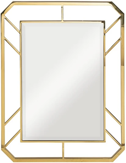 KFG081 Зеркало прямоугольное в метал. раме цвет золото 71*91*2см Garda Decor арт.KFG081