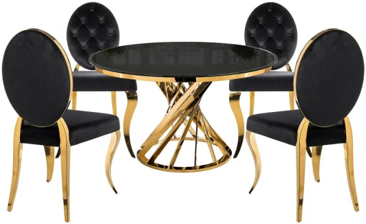 599481 Обеденная группа Woodville Вандер (Металл, Ткань, Стекло) арт.599481