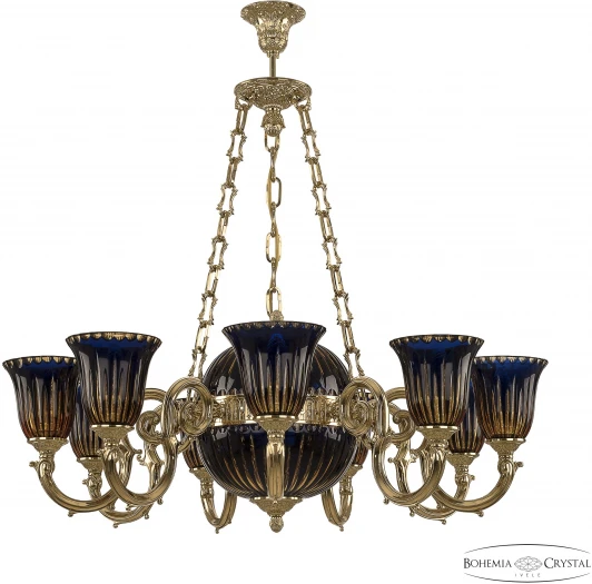 72003P/9/210 G P2 U Amber-Blue/H-1K Подвесная люстра Bohemia Verona 72003P/9/210 G P2 U Amber-Blue/H-1K