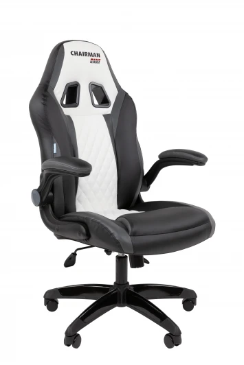 CHAIRMAN ДРАЙВ (GAME) 15 Кресло Chairman game 15 Россия экокожа черный/серый/белый 7213472