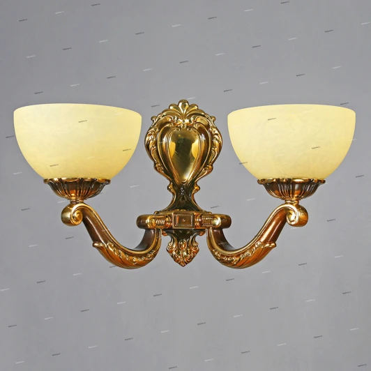 02166/2 PB Бра Ambiente by Brizzi Tenerife, 2 плафона, бронза с бежевым